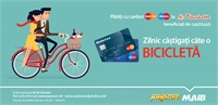 Rețeaua de supermarkete Fourchette si Master Card zilnic pune în joc o bicicletă!