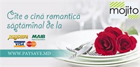 Promoția "Cîte o cină romantică săptămînal de la Pay&Save și MAIB!"