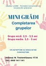 "Leader Land" anunță despre completarea grupelor la Programul MINI GRĂDI!