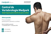 Consultații gratuite pentru bolnavii de scolioză la Centrul de Vertebrologie Medpark